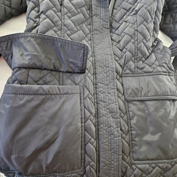 Cole Haan Signature Black Quilted Long Jacket XS - Picture 8 of 12
